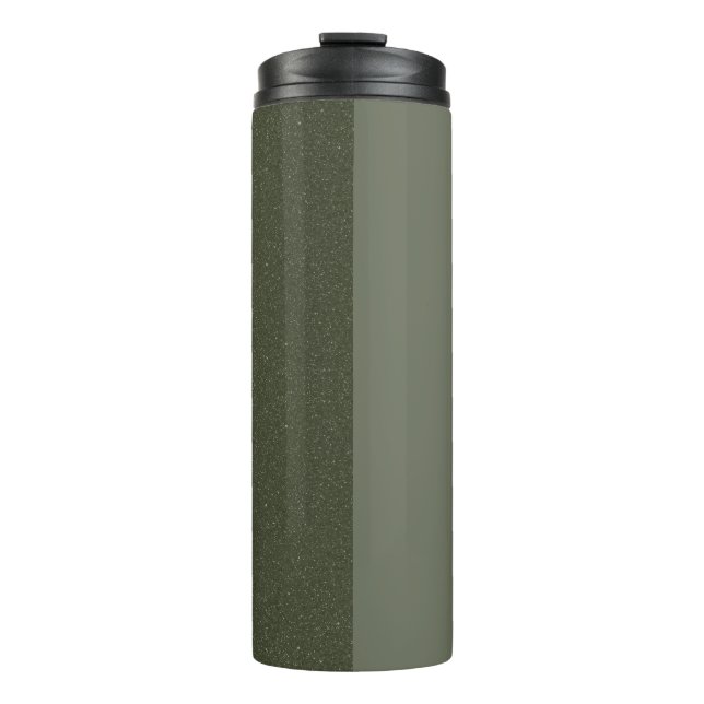 Two-Tone Moss Green Custom Thermal Tumbler (Front)