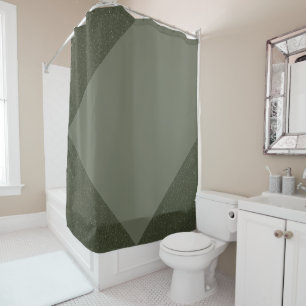 Two-Tone Moss Green Diamond Curtain