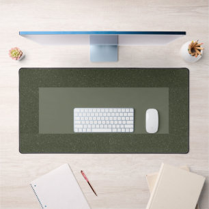 Two-Tone Moss Green Frame Desk Mat – Customisable