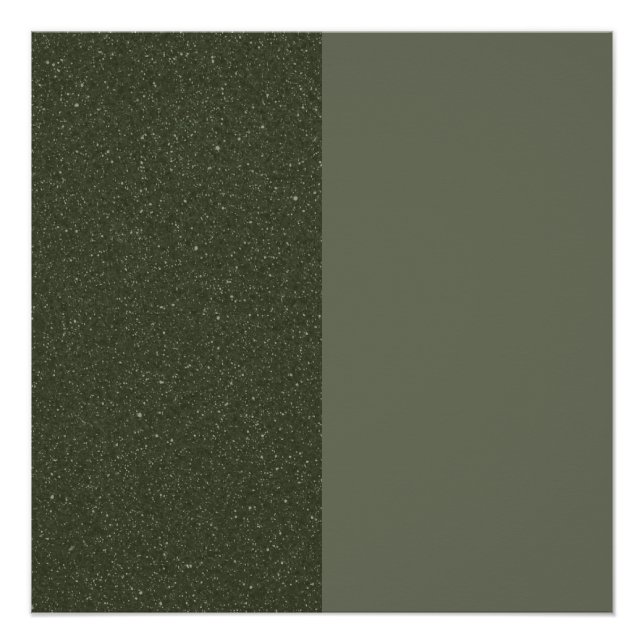 Two-Tone Moss Green Glossy Poster – Customisable (Front)