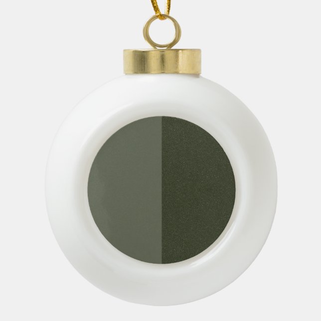 Two-Tone Moss Green Holiday Ornament – Customise (Front)