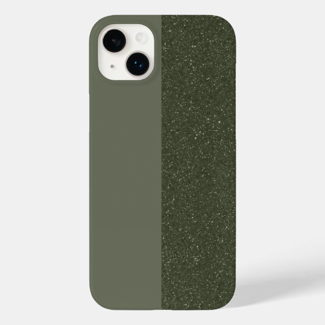 Two-Tone Moss Green iPhone 14 Plus Case (Custom) (Back)