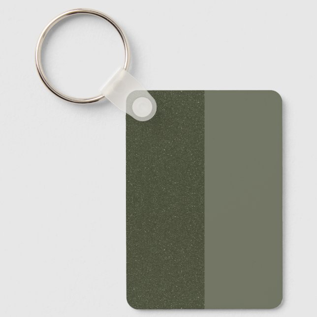 Two-Tone Moss Green Keychain (Customisable) (Front)