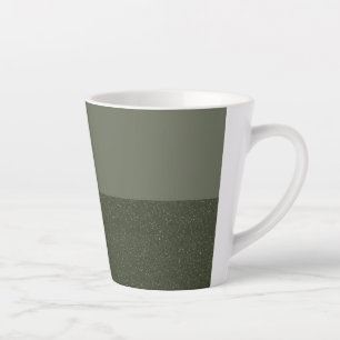 Two-Tone Moss Green Latte Mug – Customisable