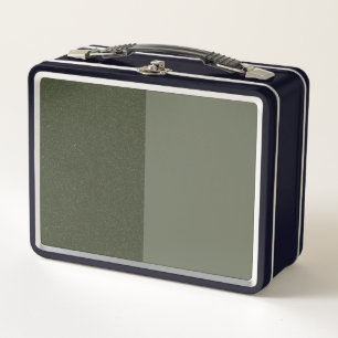 Two-Tone Moss Green Metal Lunchbox – Customisable