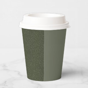 Two-Tone Moss Green Paper Cup – Customisable