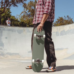 Two-Tone Moss Green Skateboard Deck – Customisable