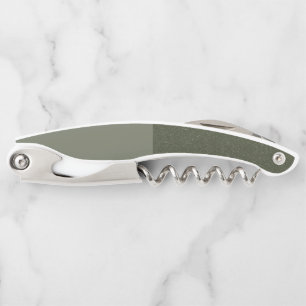 Two-Tone Moss Green Wine Corkscrew – Customisable