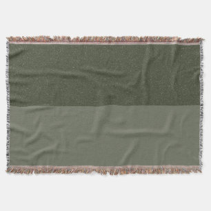 Two-Tone Moss Green Woven Blanket – Customizable