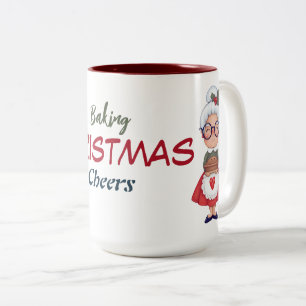 Two-tone Mrs. Claus Christmas Mug