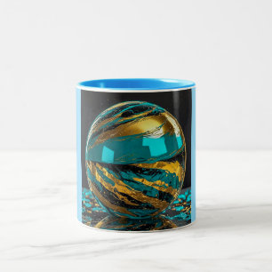 Two-Tone Mug, 11 oz (Marble-15) Coffee Mug