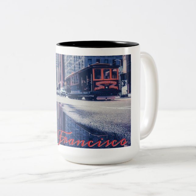Two-Tone Mug, 15 oz Coffee Mug (Front Right)