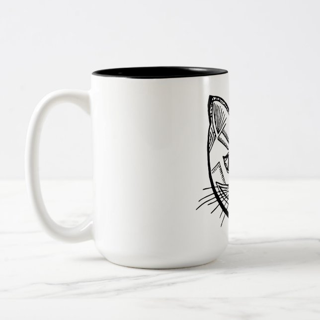 Two-Tone Mug, 15 oz Coffee Mug (Left)