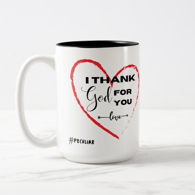 Two-Tone Mug, 15 oz Coffee Mug (Left)