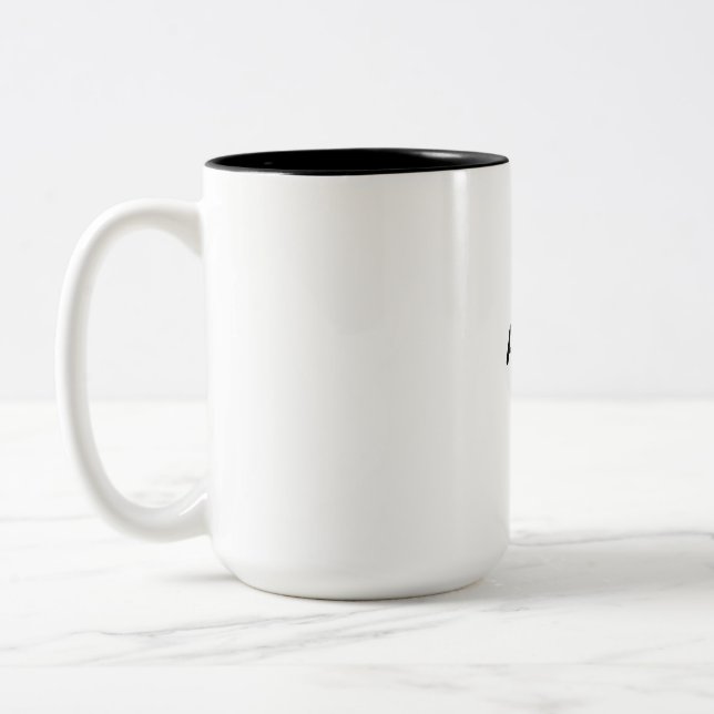 Two-Tone Mug, 15 oz Coffee Mug (Left)