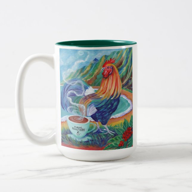 Two-Tone Mug, 15 oz Coffee Mug (Left)