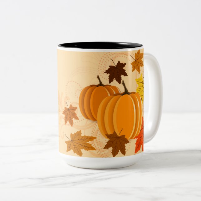 Two-Tone Mug, 15 oz Coffee Mug (Front Right)