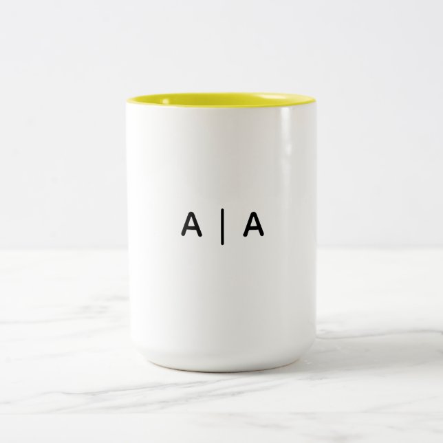 Two-Tone Mug, 15 oz Coffee Mug (Center)