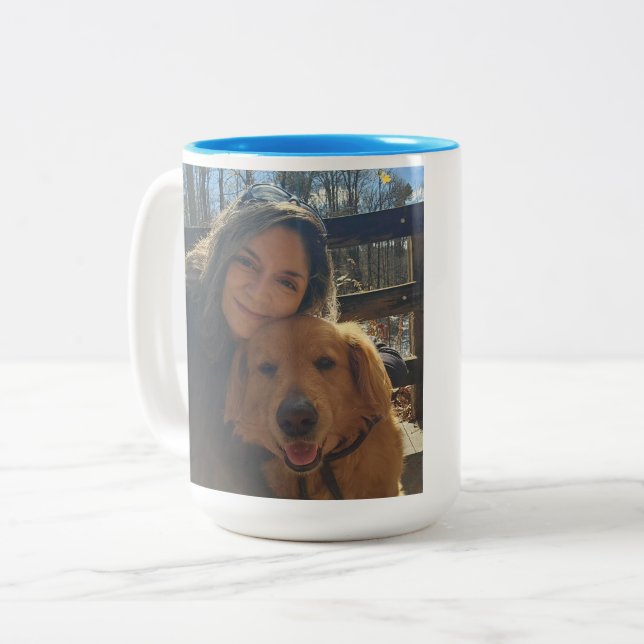 Two-Tone Mug, 15 oz Coffee Mug (Front Left)