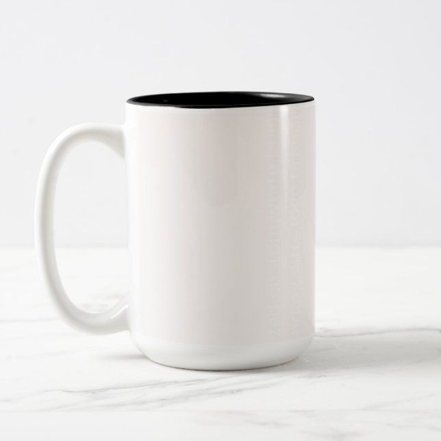 Two-Tone Mug, 15 oz Coffee Mug (Left)