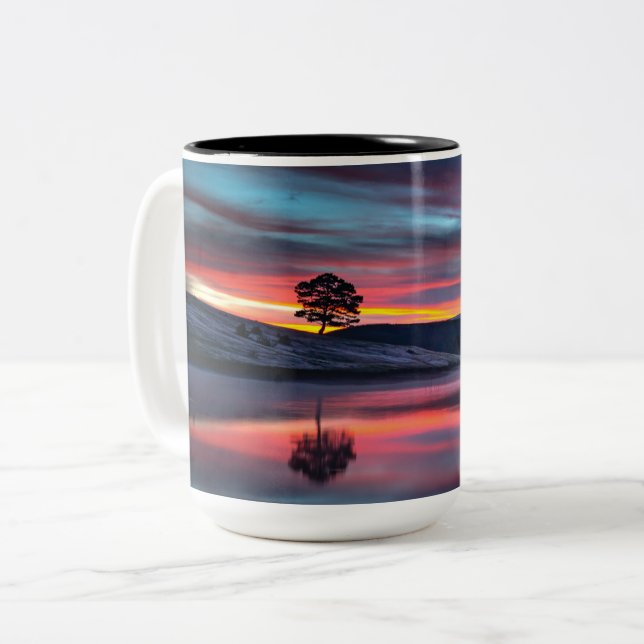 Two-Tone Mug, 15 oz Coffee Mug (Front Left)