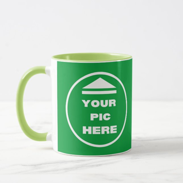 Two-Tone Mug - Add Your Image 11 oz White Lime (Left)