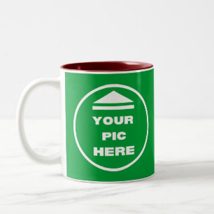 Two-Tone Mug - Add Your Image 11 oz White Maroon
