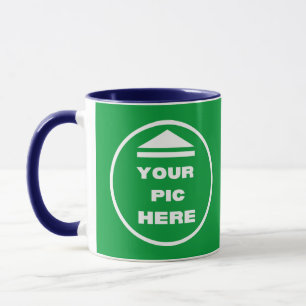 Two-Tone Mug - Add Your Image 11 oz White Navy
