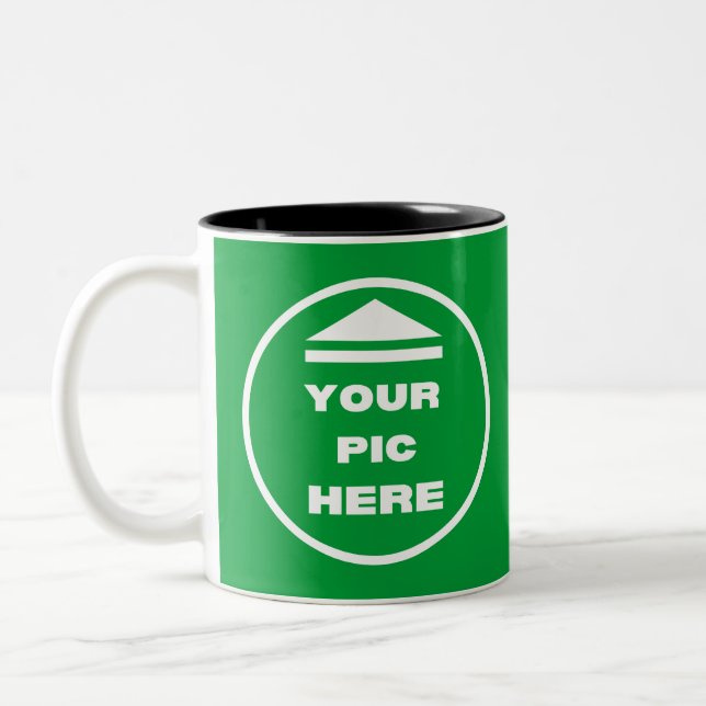 Two-Tone Mug - Add Your Image 11 oz White Red (Left)