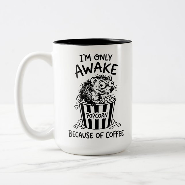 Two-Tone Mug for Coffee Lovers (Left)