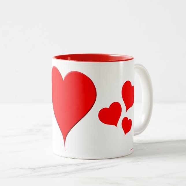 Two-Tone Mug Heart (Front Right)