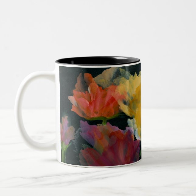 Two-tone Mug holds 11 oz with Beautiful Abstract (Left)