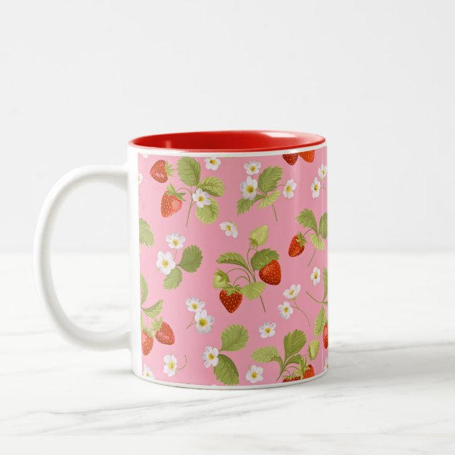 Two Tone Mug Strawberry Garden (Left)