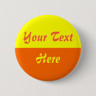 Two Tone - Orange Lower Half 6 Cm Round Badge