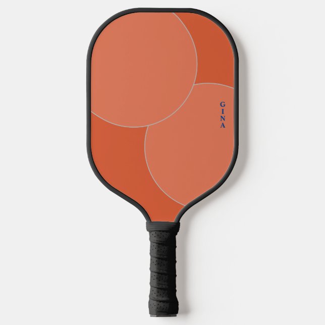 Two Tone Orange Pickleball Paddle with Name (Front)