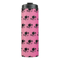 Two Tone Pink Black Cat Cute Pattern