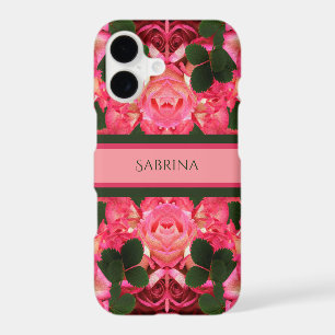 Two Tone Pink Roses Abstract Oil Print
