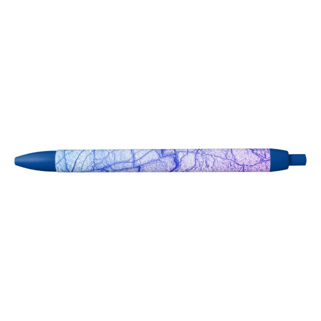  Two Tone Purple Marble Look Black Ink Pen (Front)
