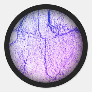 Two Tone Purple Marble Look Classic Round Sticker