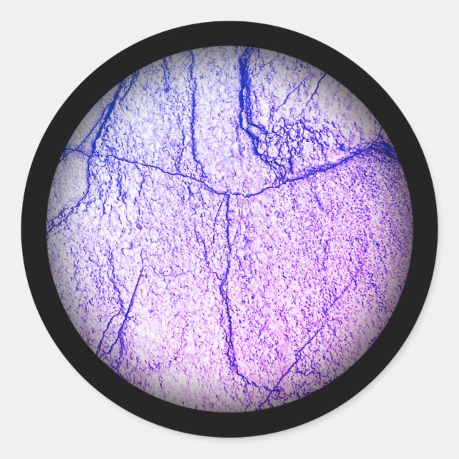  Two Tone Purple Marble Look Classic Round Sticker (Front)