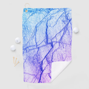 Two Tone Purple Marble Look Golf Towel