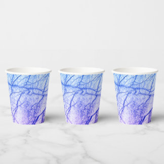 Two Tone Purple Marble Look Paper Cups