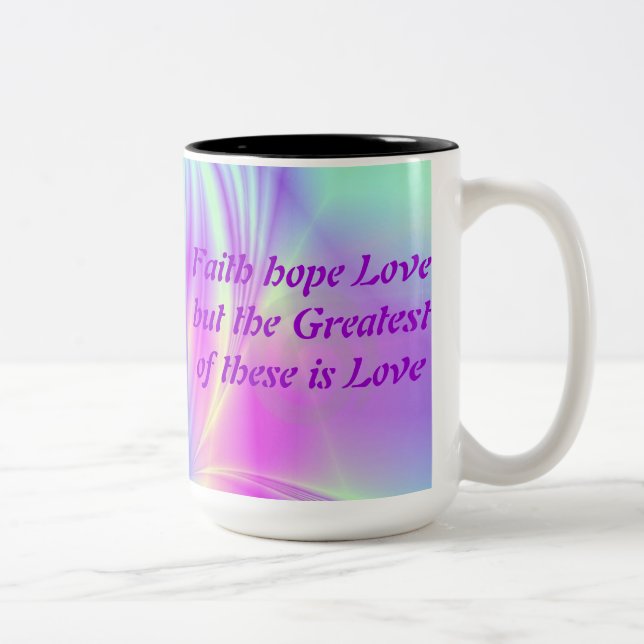 Two Tone Rainbow Faith Mug (Right)