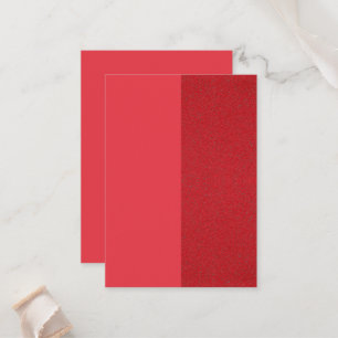 Two-Tone Red Glitter Flat Place Cards – Customise