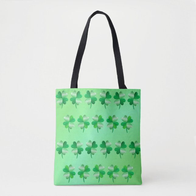 Two Tone Shamrocks Tote Bag (Front)