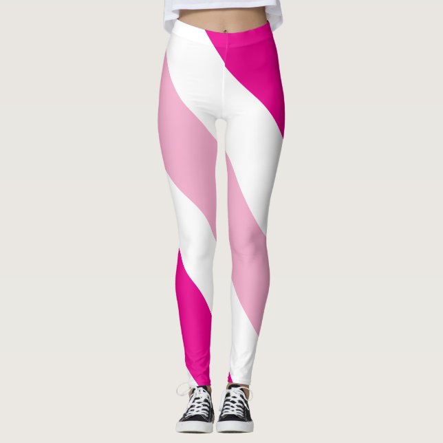 Two-tone striped  leggings (Front)