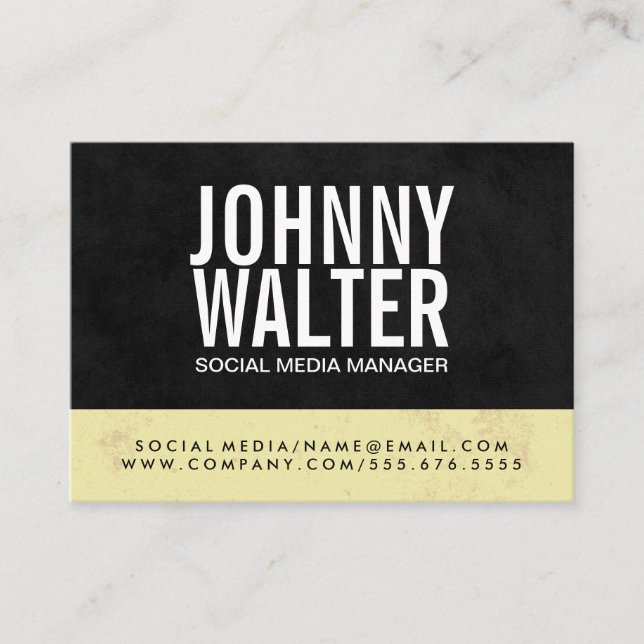 Two Tone Texture / Variation Business Card (Front)