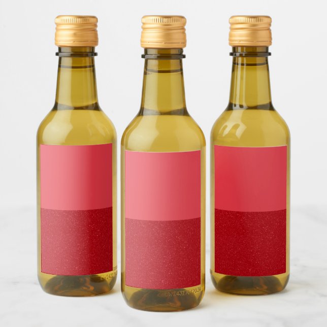 Two-Tone Tomato Red Custom Bottle Labels (Bottles)