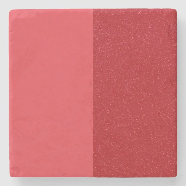 Two-Tone Tomato Red Marble Coaster – Customisable (Front)