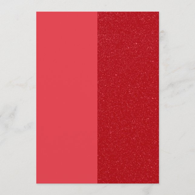 Two-Tone Tomato Red Menu Card – Customisable (Front)